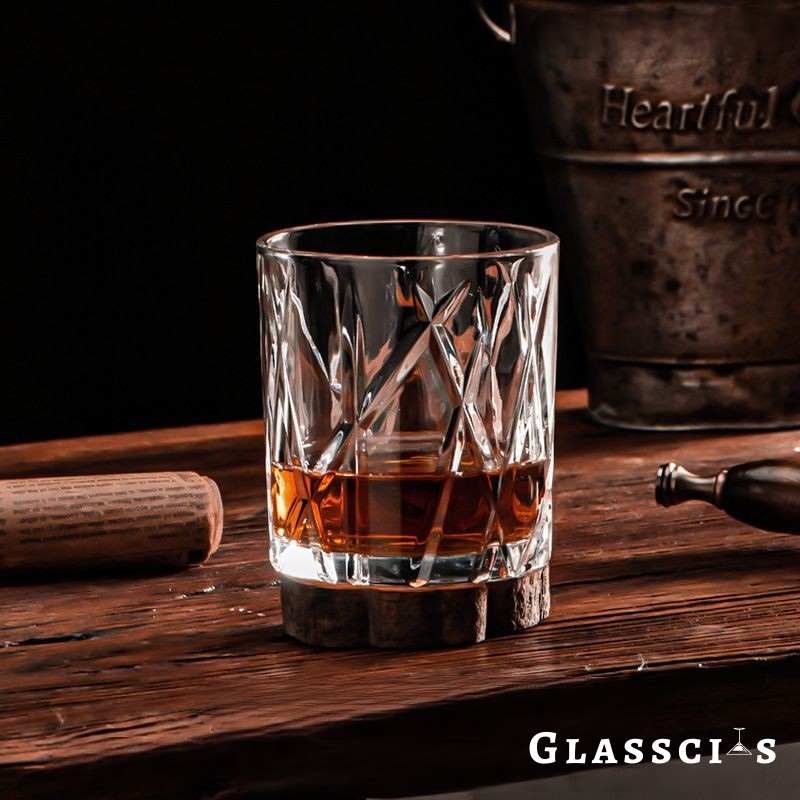 mazzies Signature Crystal Whiskey Glass – Set of 4 Elegant Tumblers
