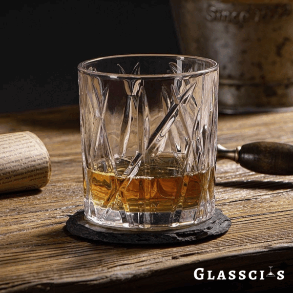 mazzies Signature Crystal Whiskey Glass – Set of 4 Elegant Tumblers - Image 2