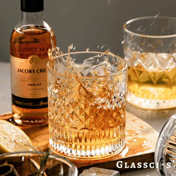 mazzies Vintage Bourbon Glasses – Set of 4 Classic Whiskey Tumblers - Image 2