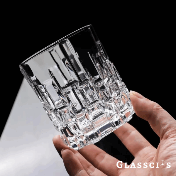 mazzies Modern Architectural Whiskey Glasses – Set of 4 Unique Tumblers - Image 2