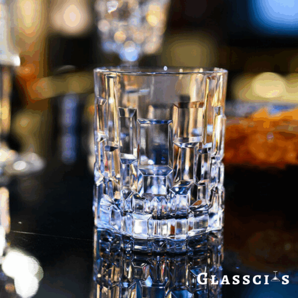 mazzies Modern Architectural Whiskey Glasses – Set of 4 Unique Tumblers - Image 4
