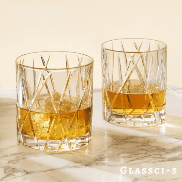 mazzies Signature Crystal Whiskey Glass – Set of 4 Elegant Tumblers - Image 3