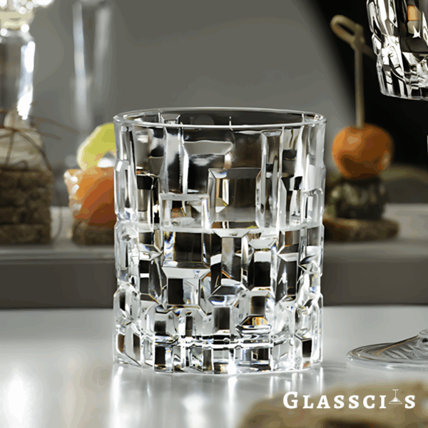 mazzies Modern Architectural Whiskey Glasses – Set of 4 Unique Tumblers - Image 3