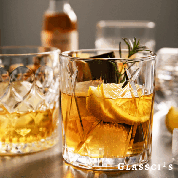 mazzies Signature Crystal Whiskey Glass – Set of 4 Elegant Tumblers - Image 4
