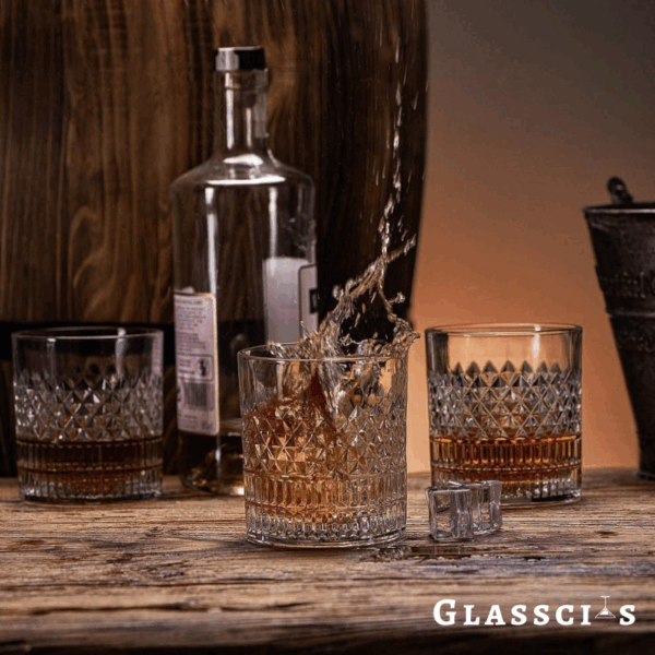 mazzies Vintage Bourbon Glasses – Set of 4 Classic Whiskey Tumblers - Image 6
