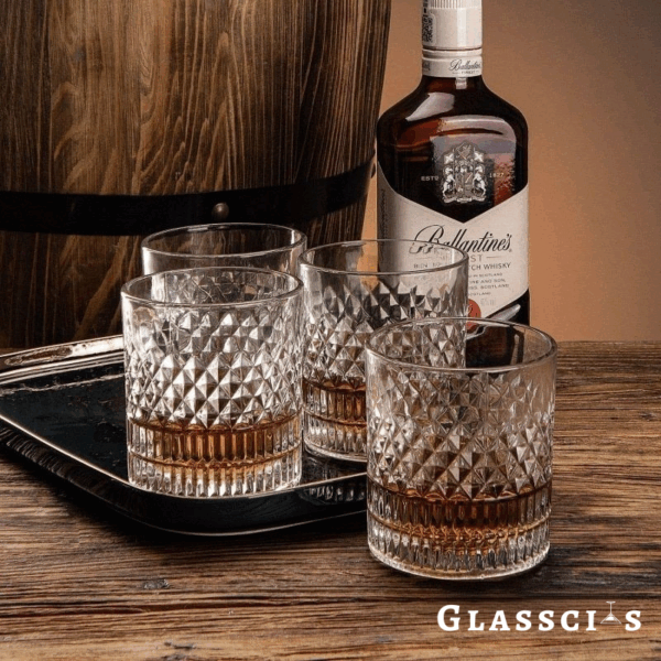 mazzies Vintage Bourbon Glasses – Set of 4 Classic Whiskey Tumblers - Image 7