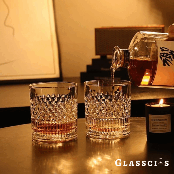 mazzies Vintage Bourbon Glasses – Set of 4 Classic Whiskey Tumblers - Image 9