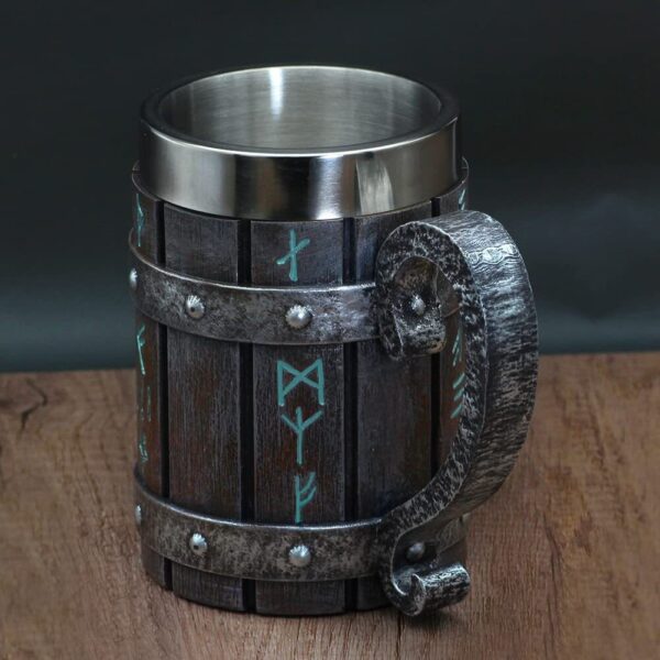 mazzies Rustic Timber Tankard – Handmade Wooden Beer Mug - Image 6