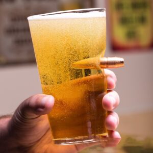 mazzies Bold Bang-Tastic Pint Glass – Durable 16 oz Beer Glass
