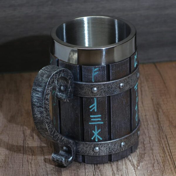 mazzies Rustic Timber Tankard – Handmade Wooden Beer Mug - Image 5