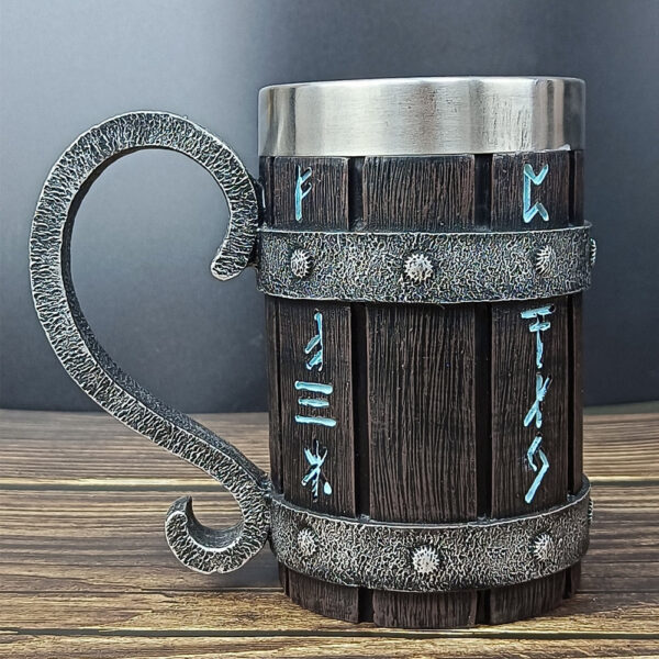 mazzies Rustic Timber Tankard – Handmade Wooden Beer Mug - Image 2