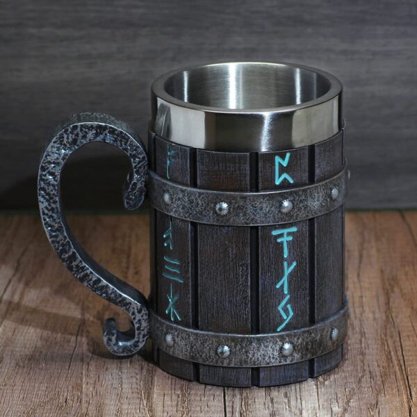 mazzies Rustic Timber Tankard – Handmade Wooden Beer Mug - Image 3
