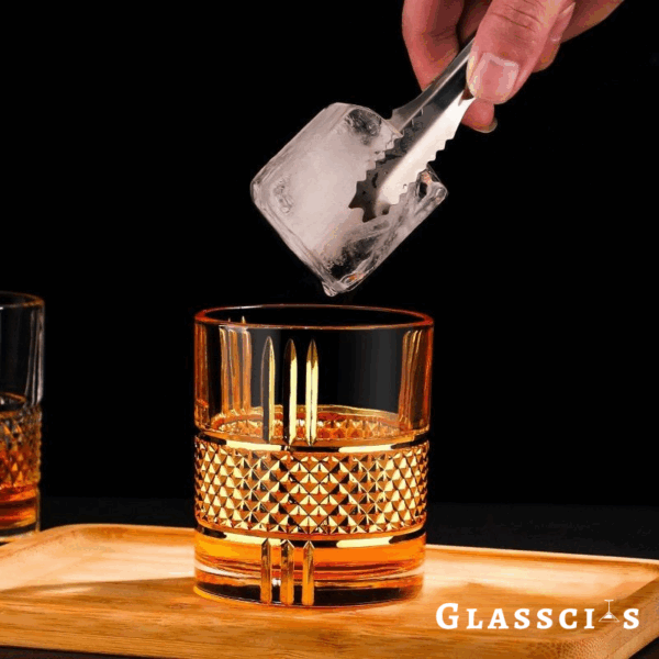mazzies Gold Rim Old Fashioned Whiskey Glass – Set of 4 Elegant Tumblers - Image 7